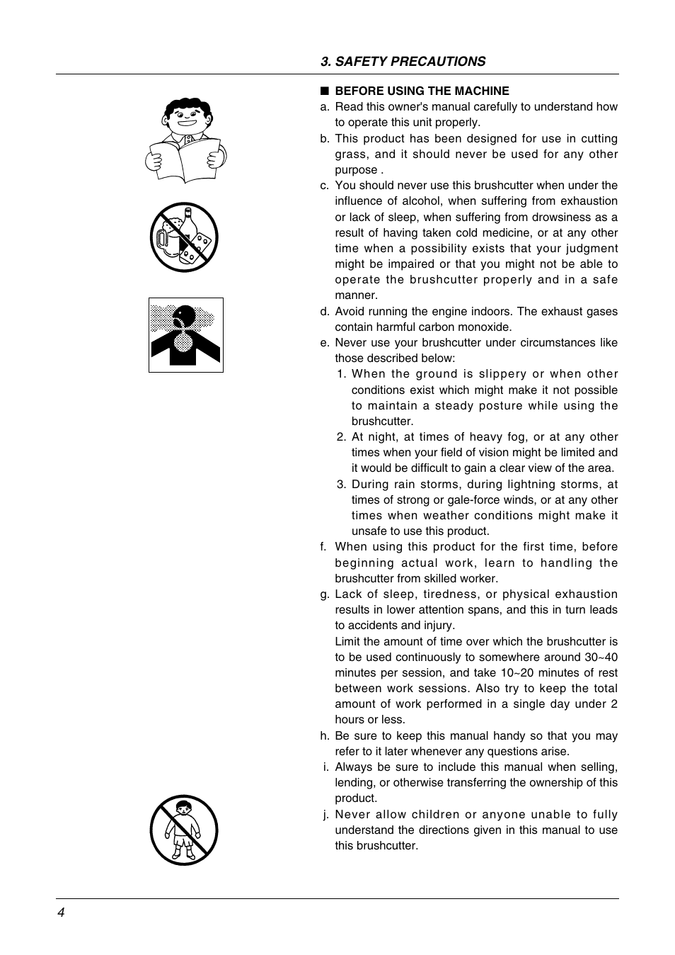 Zenoah BK3410FL User Manual | Page 4 / 20