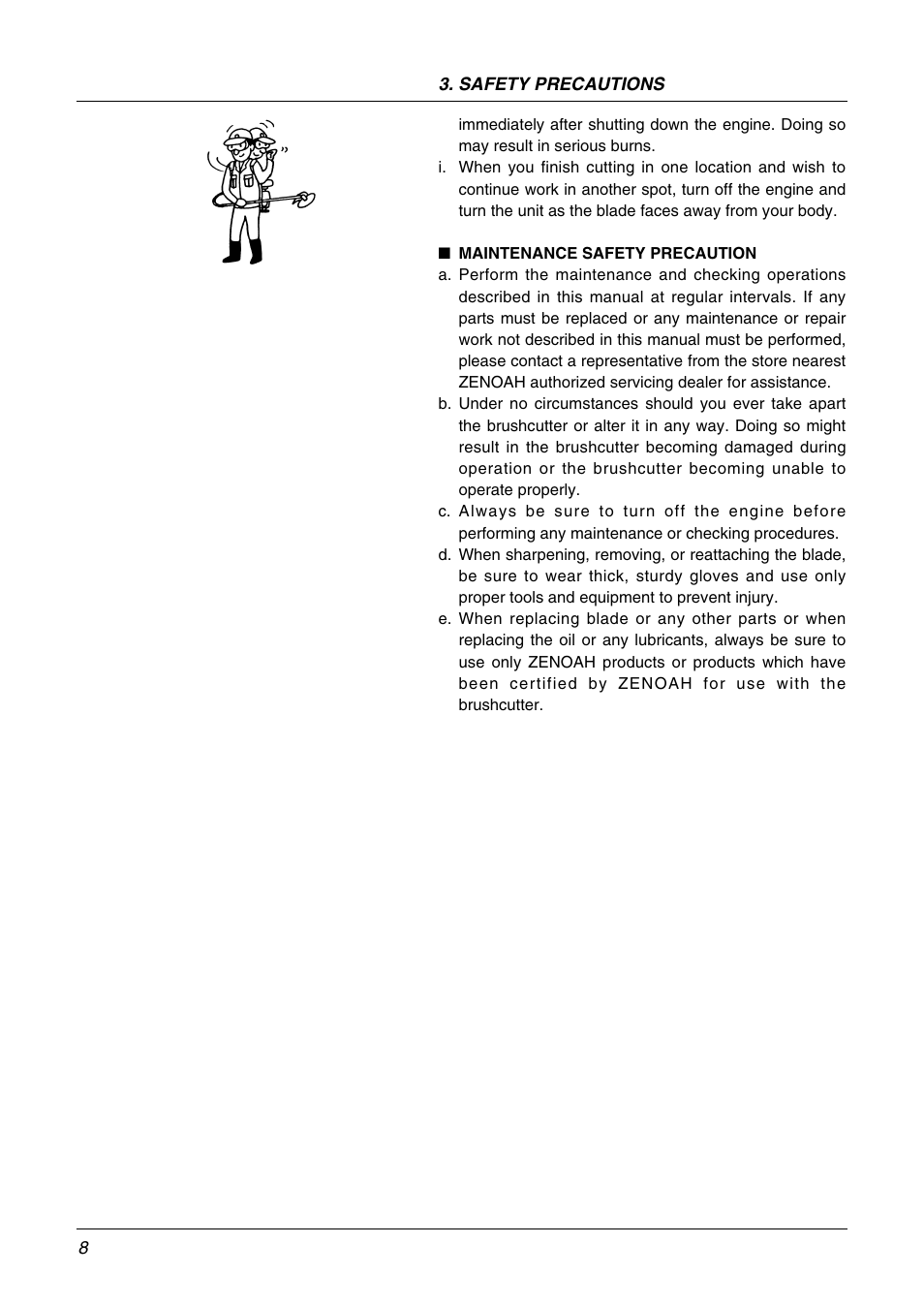 Zenoah BK3410FL User Manual | Page 8 / 20
