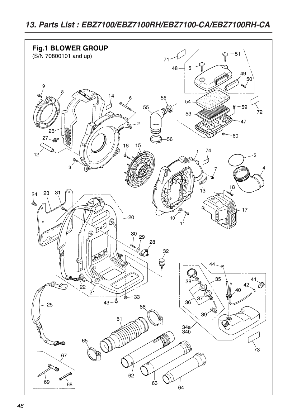 Zenoah EBZ7100 User Manual | Page 48 / 60