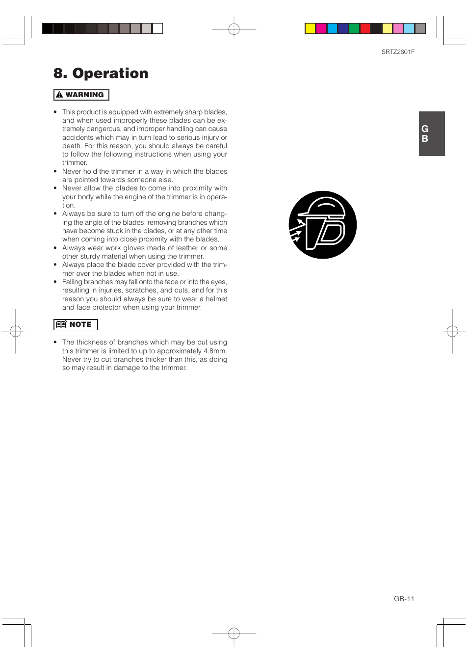 Operation | Zenoah SRTZ2601F User Manual | Page 11 / 15