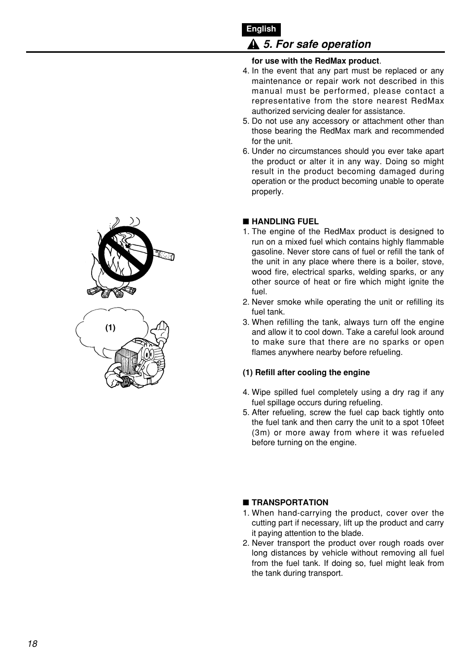 For safe operation | Zenoah BCZ3001S-CA User Manual | Page 18 / 68
