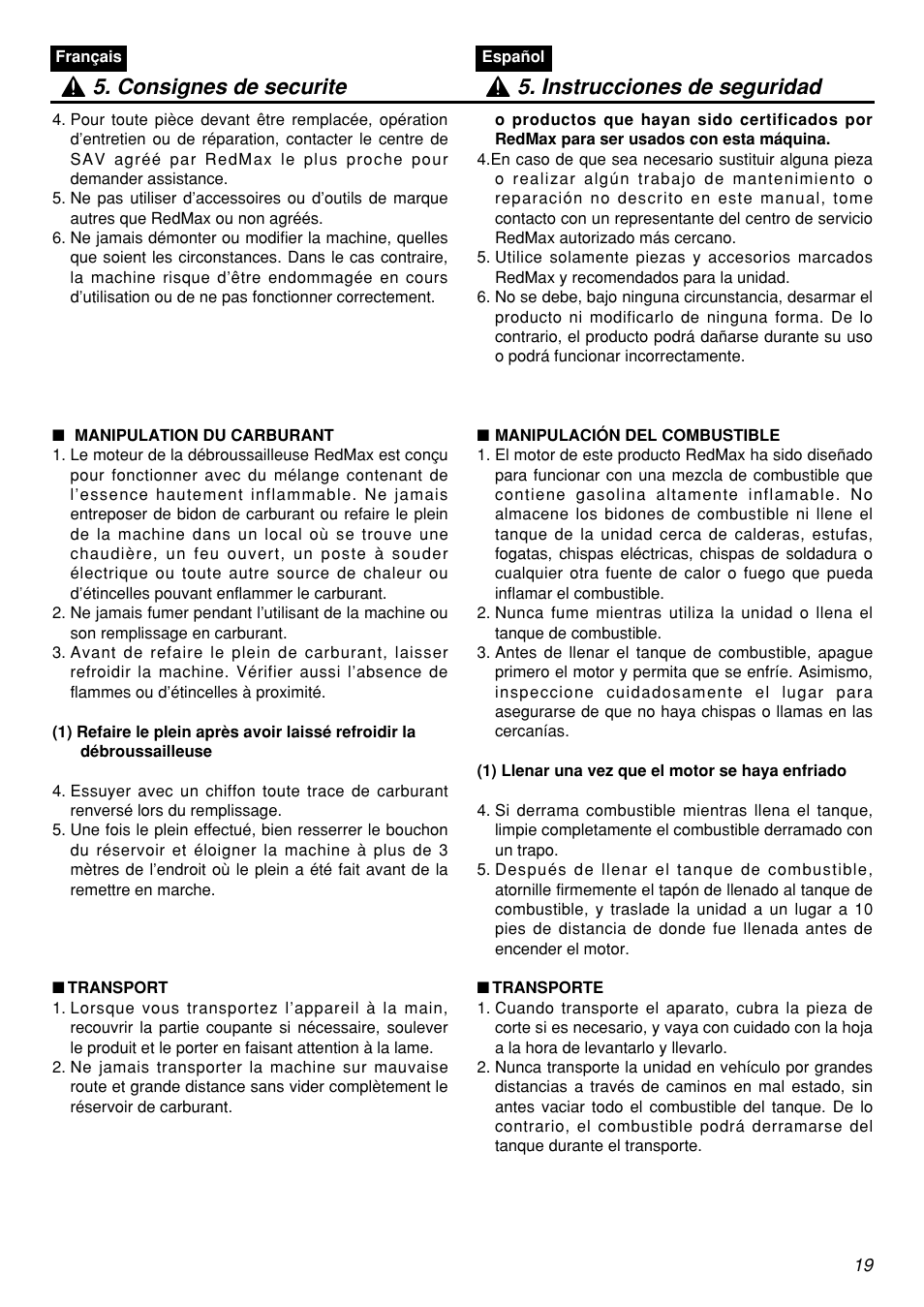 Zenoah BCZ3001S-CA User Manual | Page 19 / 68