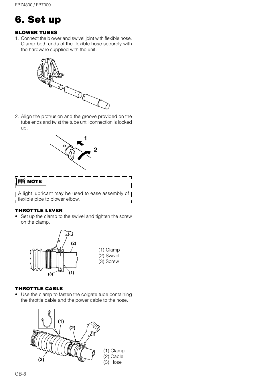 Set up | Zenoah EB7000 User Manual | Page 8 / 14