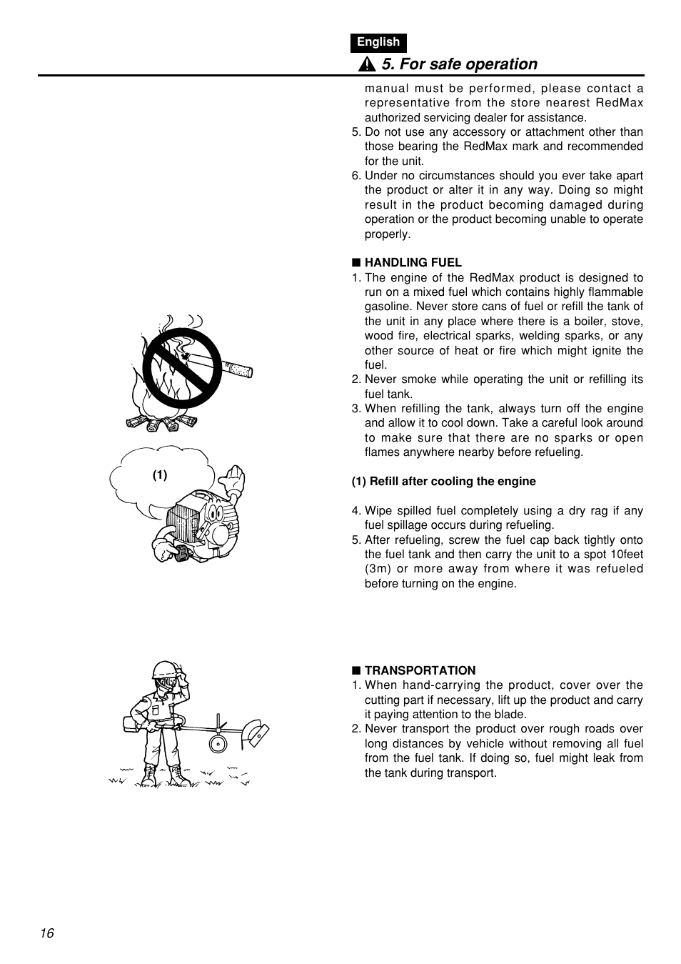 For safe operation | Zenoah HEZ2601F User Manual | Page 16 / 56