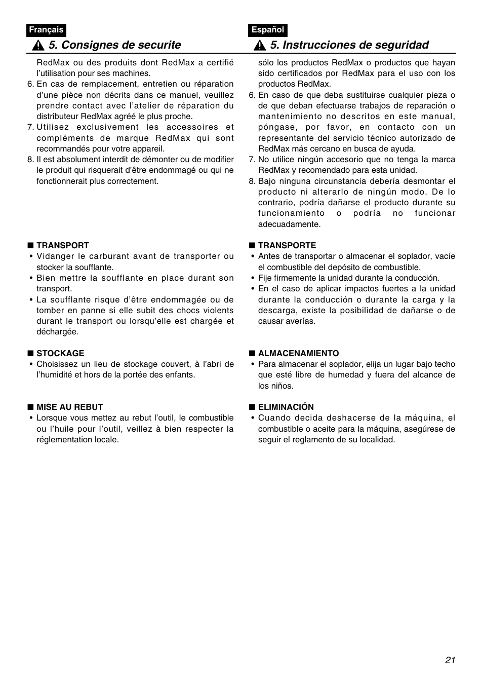 Zenoah EBZ5100Q User Manual | Page 21 / 56