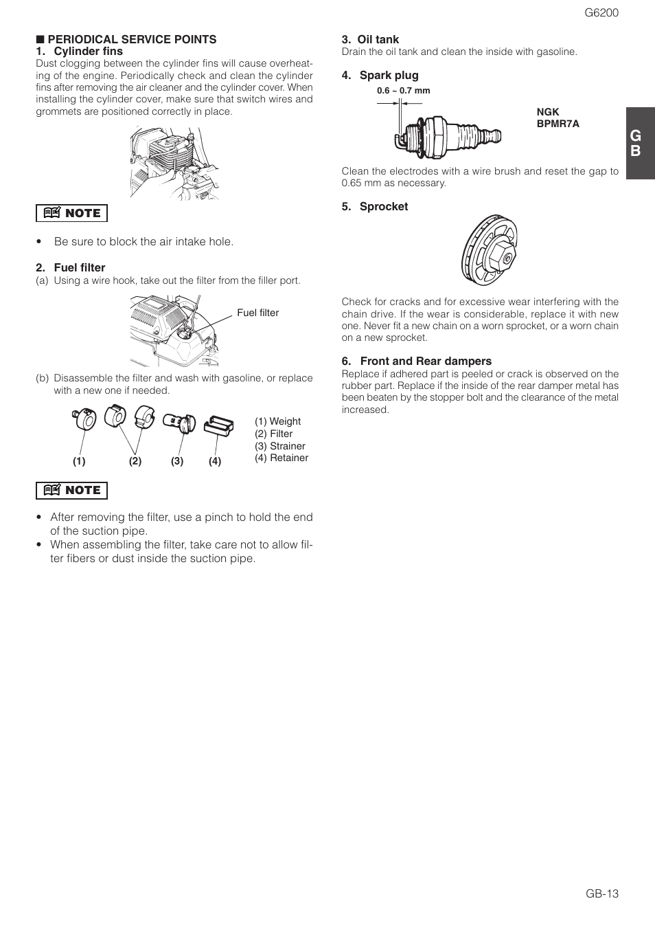 Zenoah G6200 User Manual | Page 13 / 16