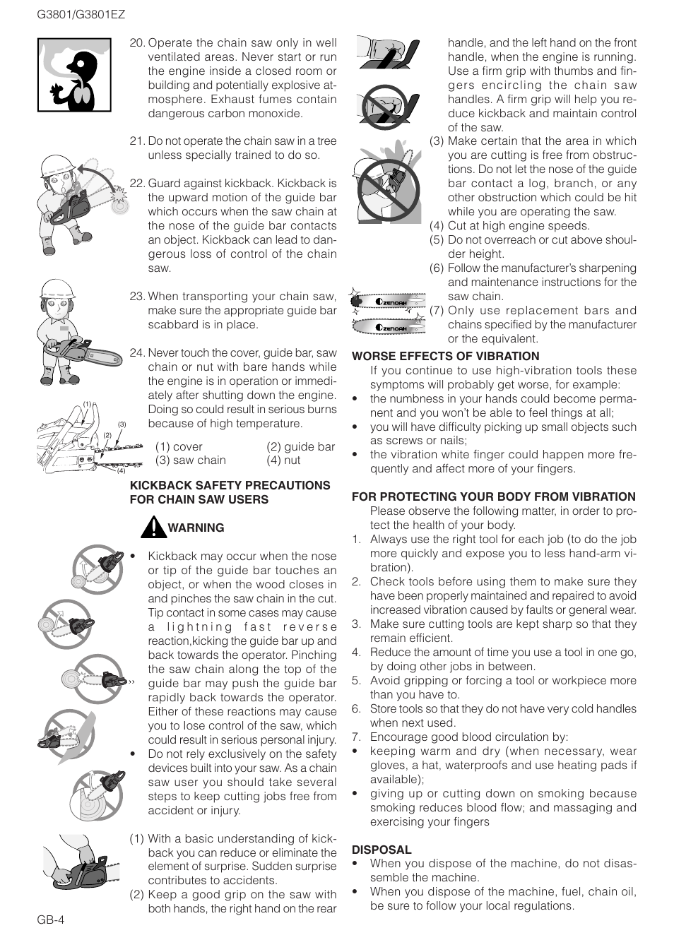 Zenoah G3801EZ User Manual | Page 4 / 15