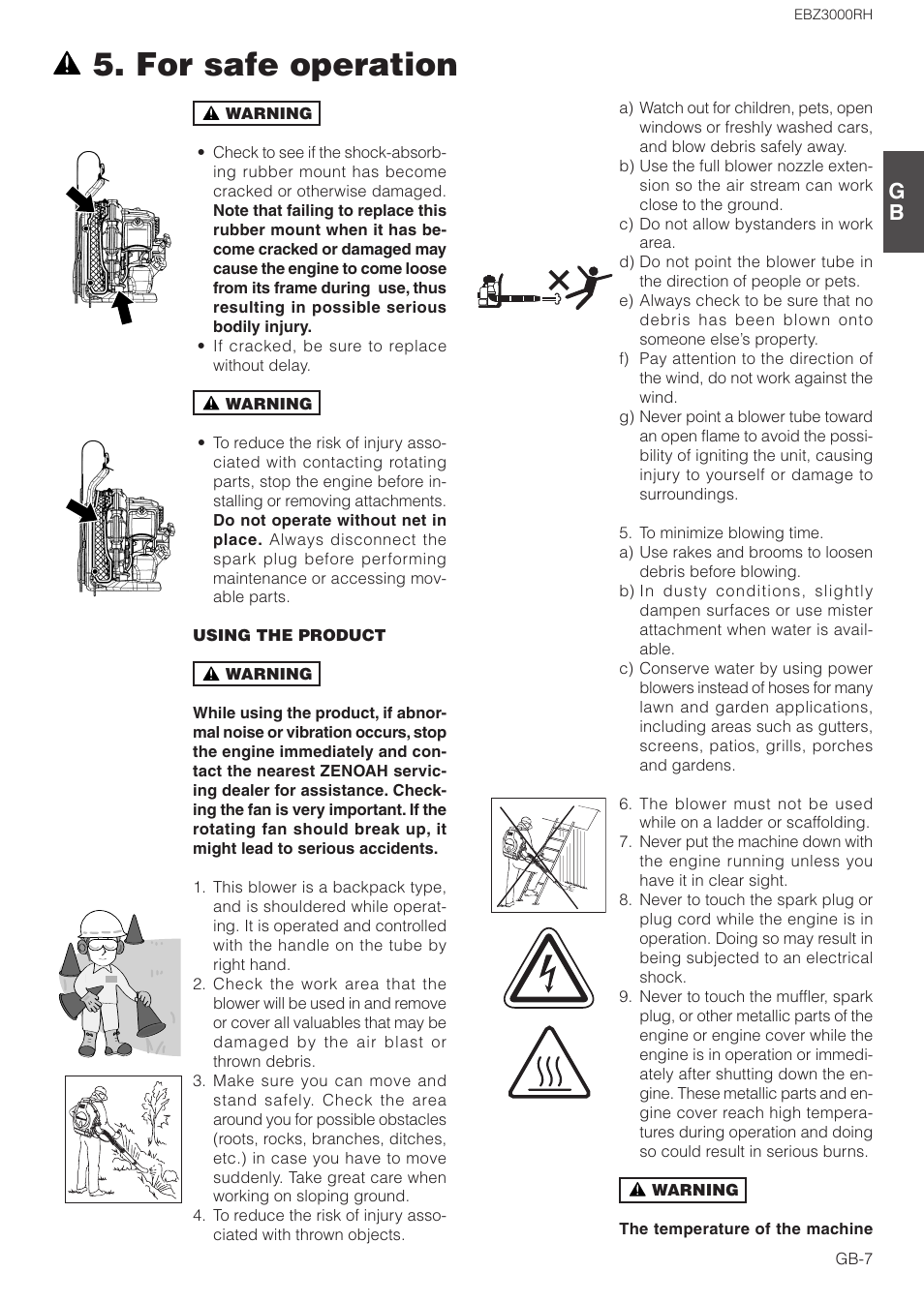For safe operation | Zenoah EBZ3000RH User Manual | Page 7 / 16