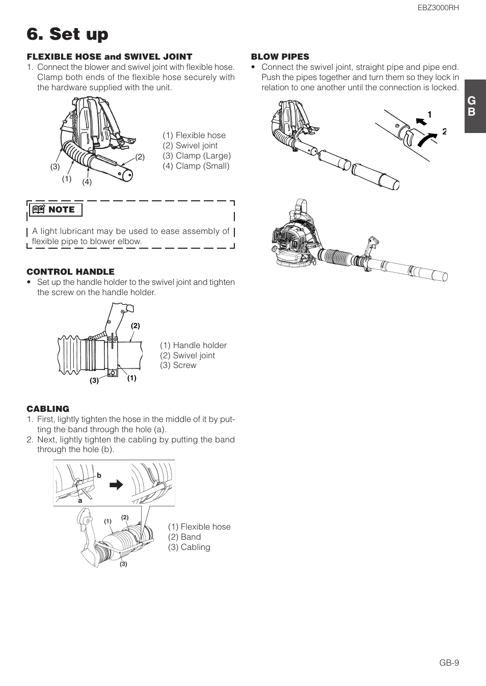 Set up | Zenoah EBZ3000RH User Manual | Page 9 / 16