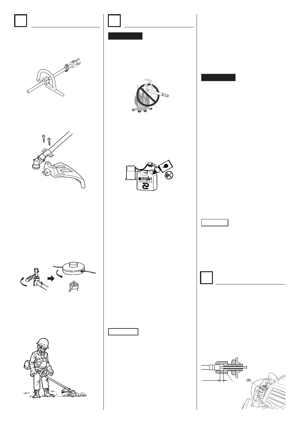 Setup fuel, Operation | Zenoah TR2001DL User Manual | Page 2 / 4