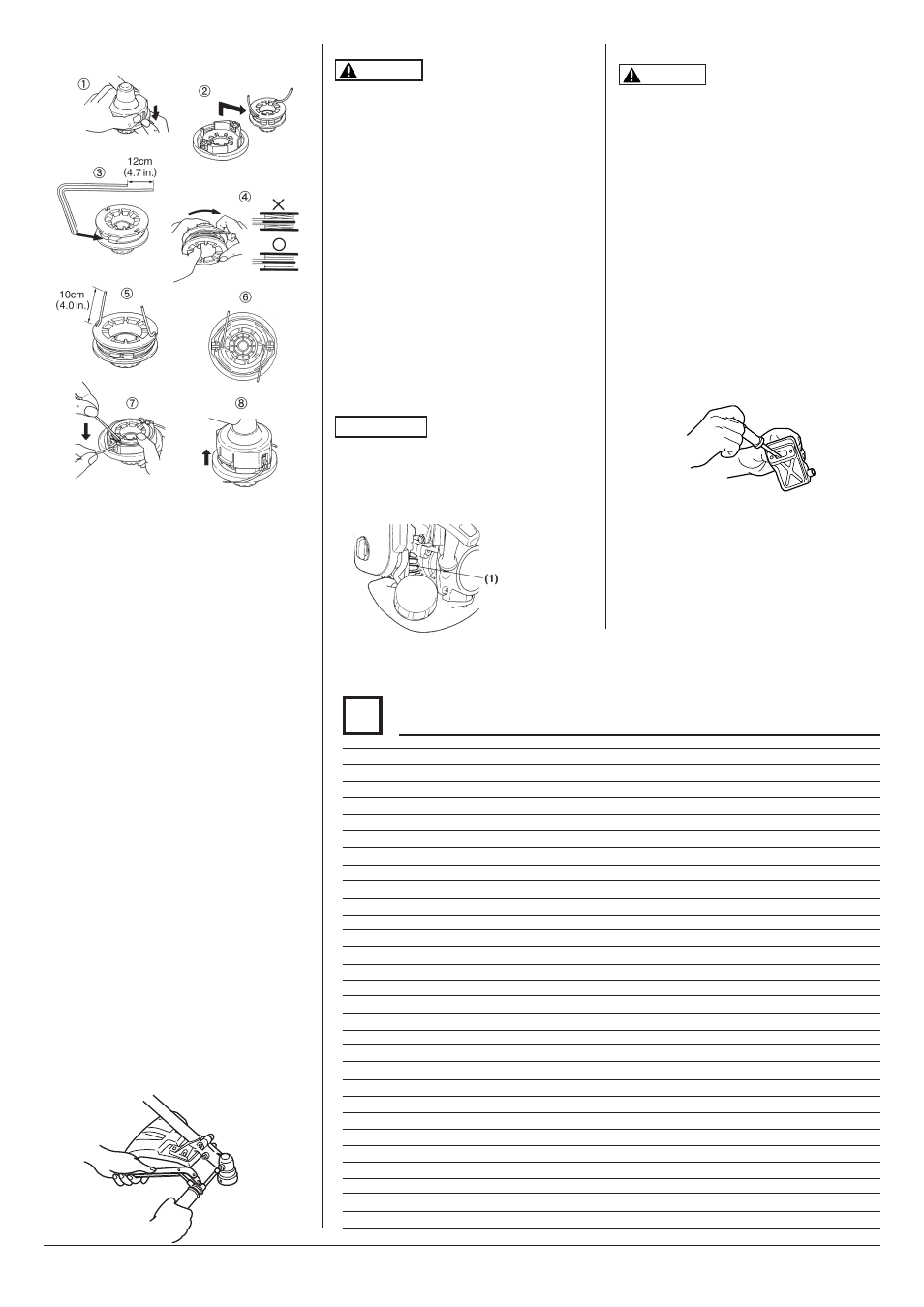 Specifications | Zenoah TR2001DL User Manual | Page 4 / 4