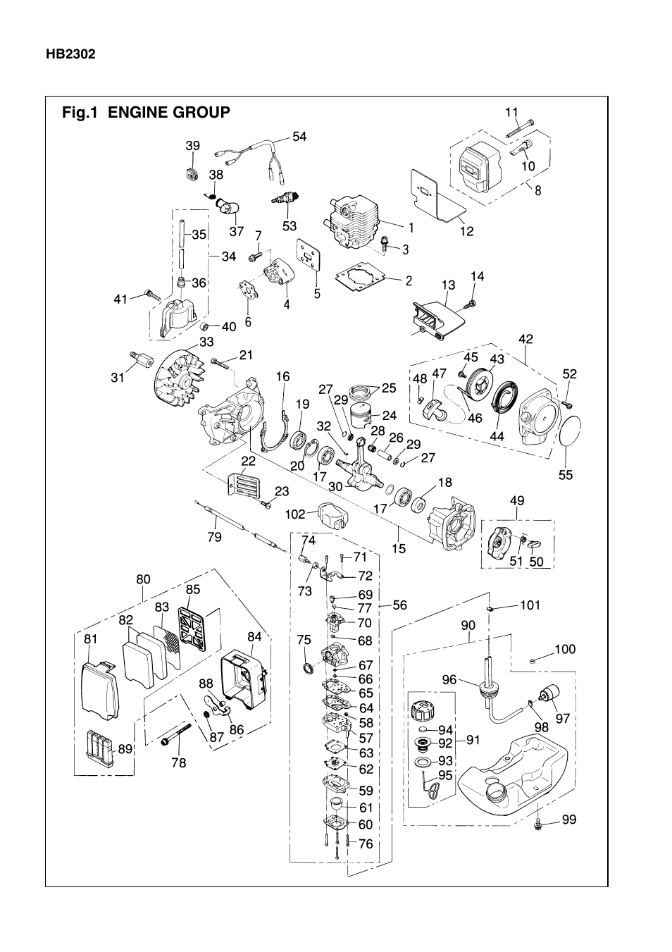 Zenoah HB2302 User Manual | Page 2 / 8