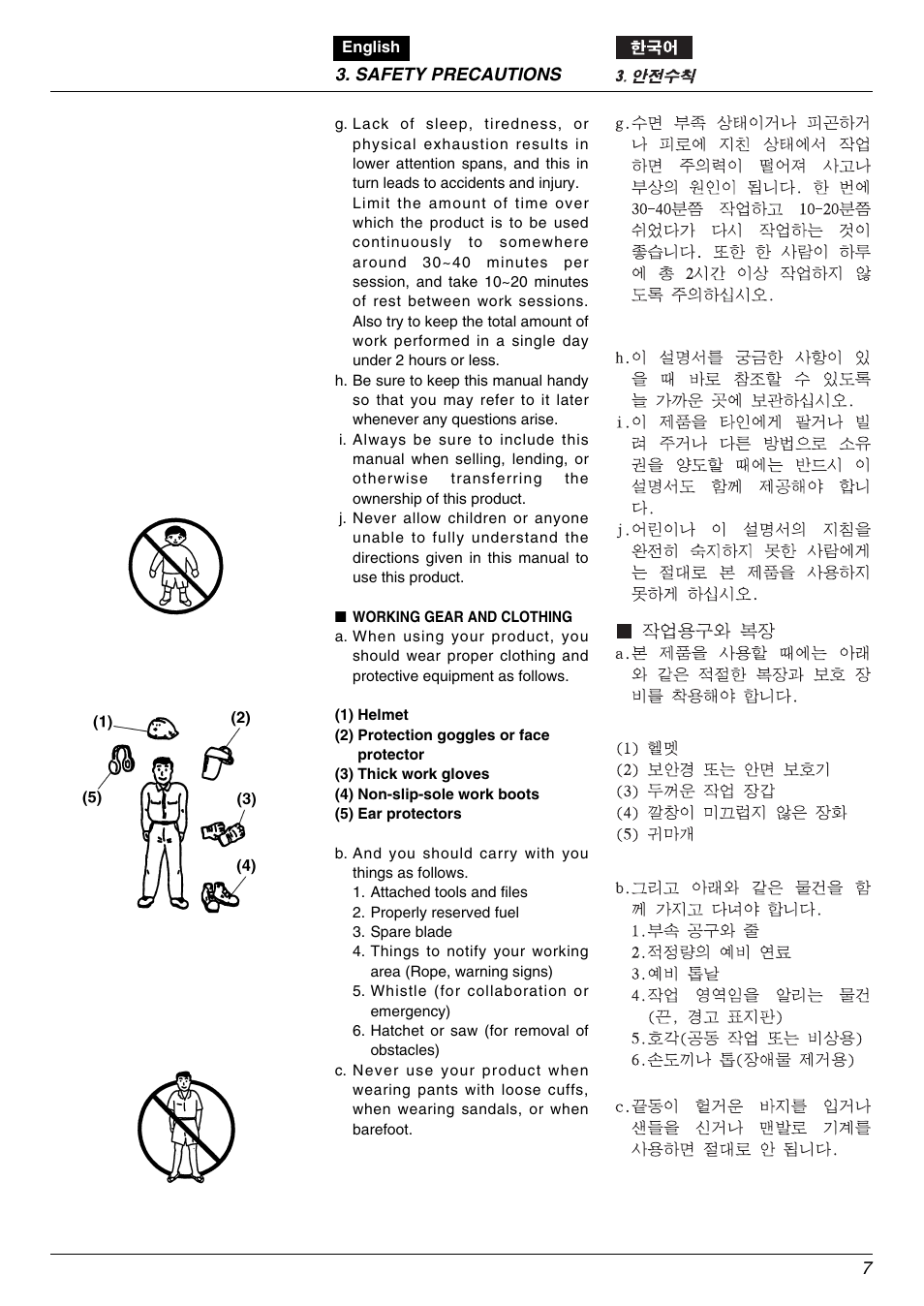Zenoah BK2650DL-Hb User Manual | Page 7 / 56