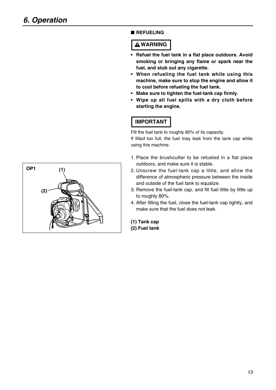Operation | Zenoah BK3420FL-EZ User Manual | Page 13 / 28
