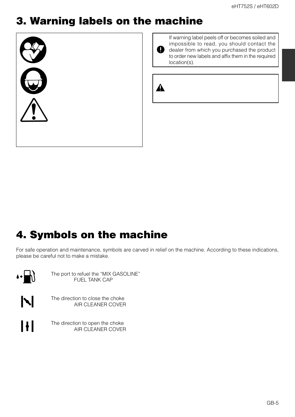Zenoah EHT752S User Manual | Page 5 / 15
