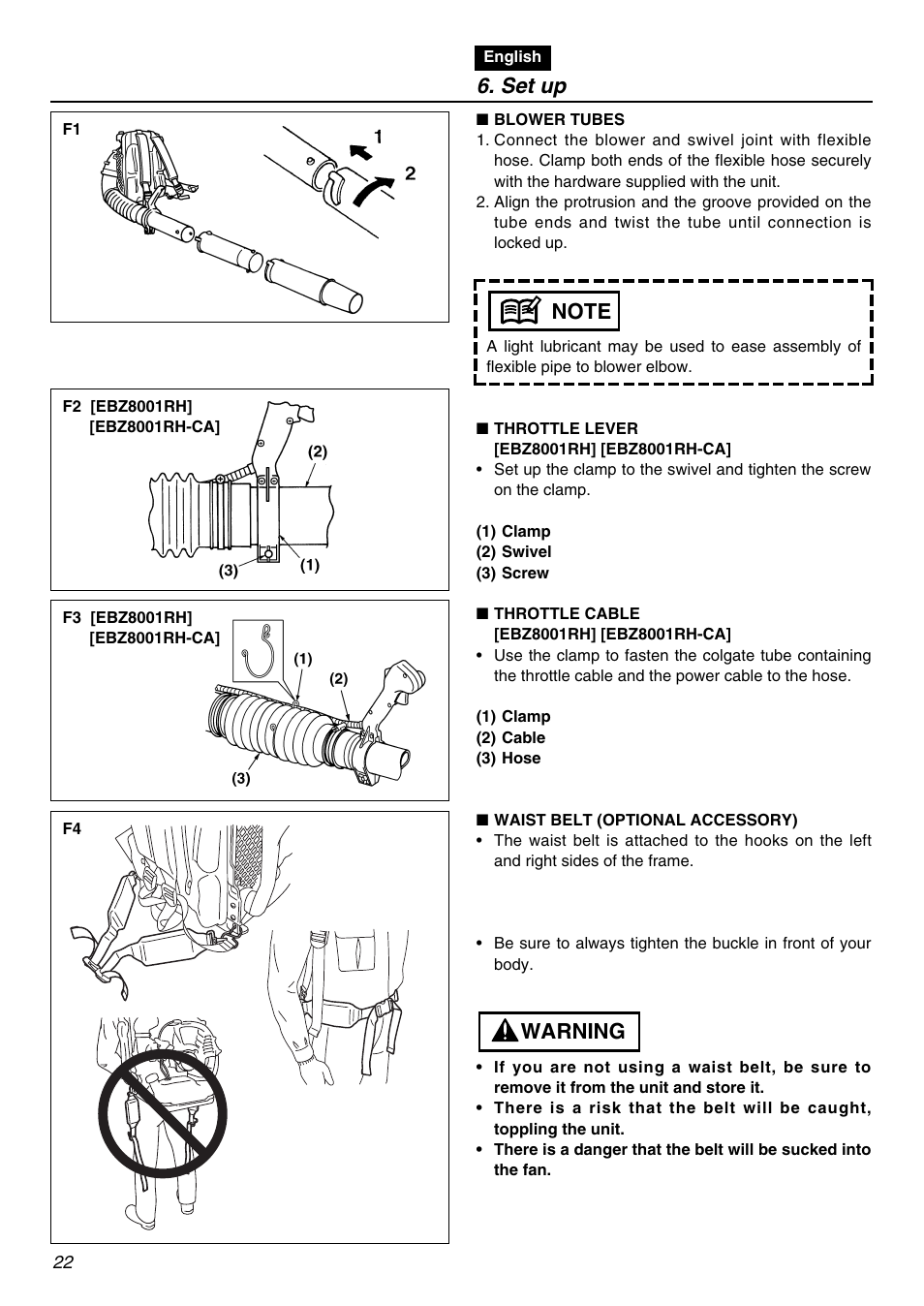 Set up | Zenoah EBZ8001RH-CA User Manual | Page 22 / 60