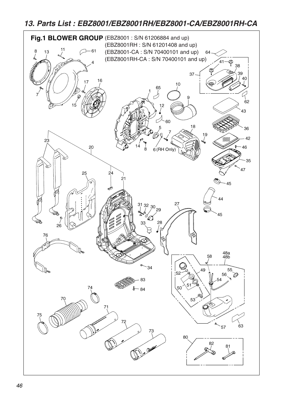 Zenoah EBZ8001RH-CA User Manual | Page 46 / 60