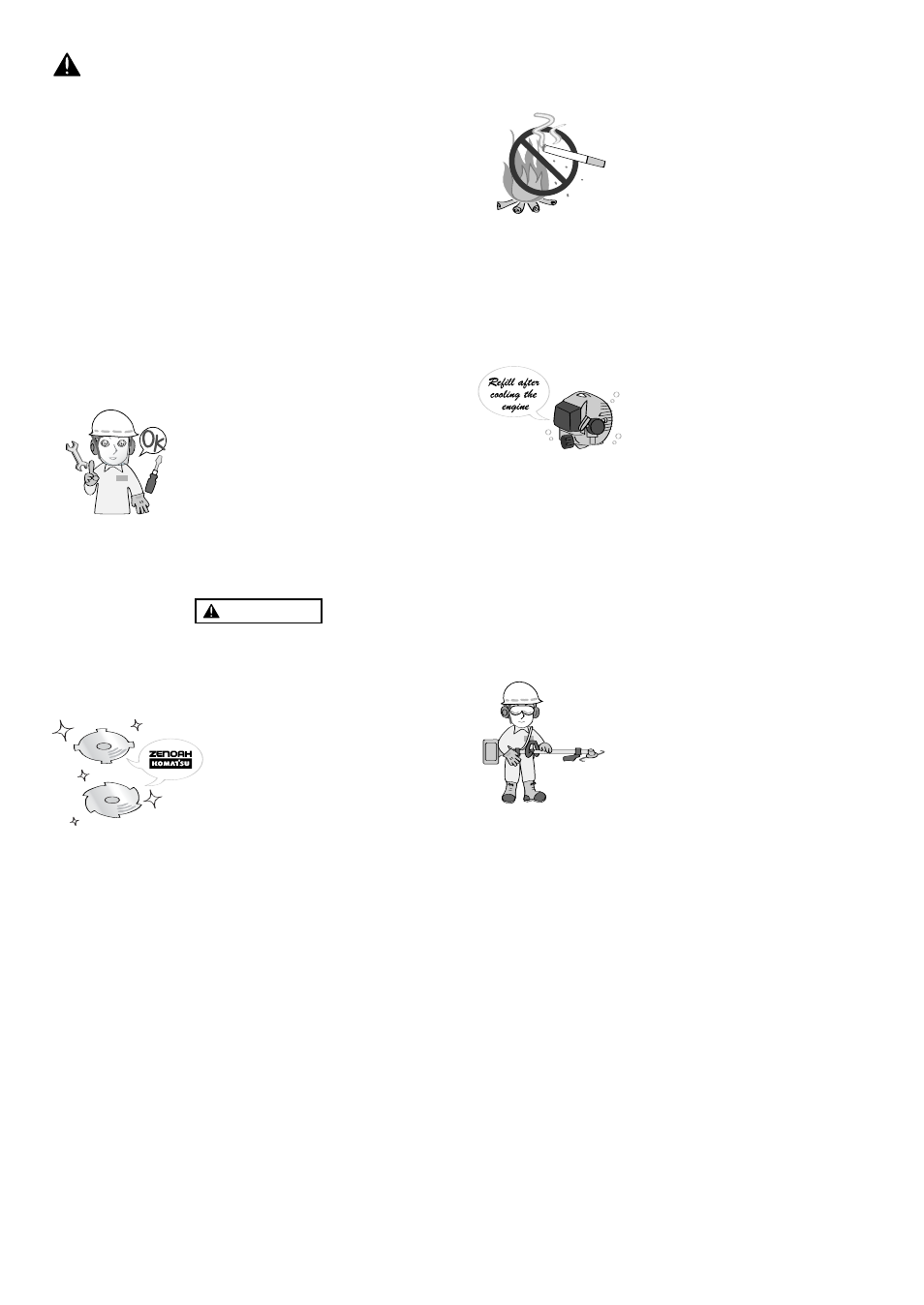 For safe operation | Zenoah TR2001 User Manual | Page 8 / 16