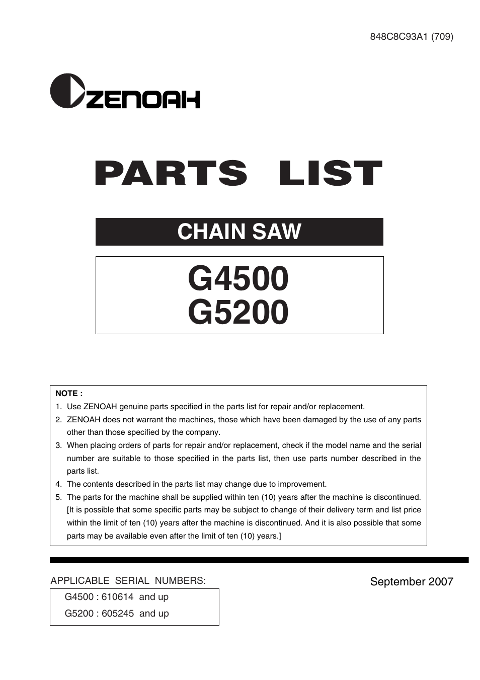 Zenoah G5200 User Manual | 17 pages
