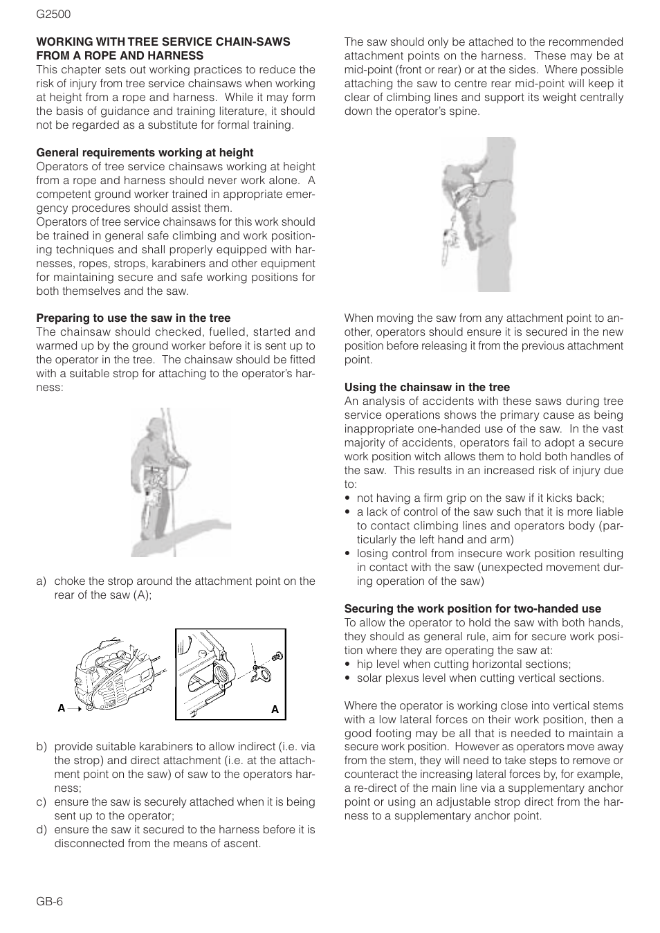 Zenoah CHAIN SAWS G2500 User Manual | Page 6 / 18