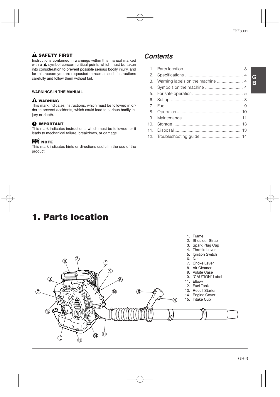 Zenoah RedMax EBZ8001 User Manual | Page 3 / 14