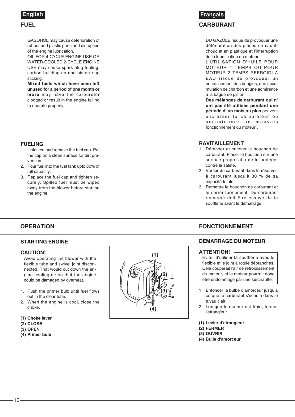 Zenoah EB6200 User Manual | Page 16 / 32