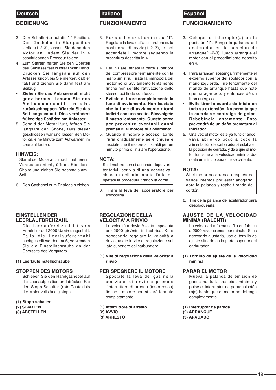 Zenoah EB6200 User Manual | Page 19 / 32