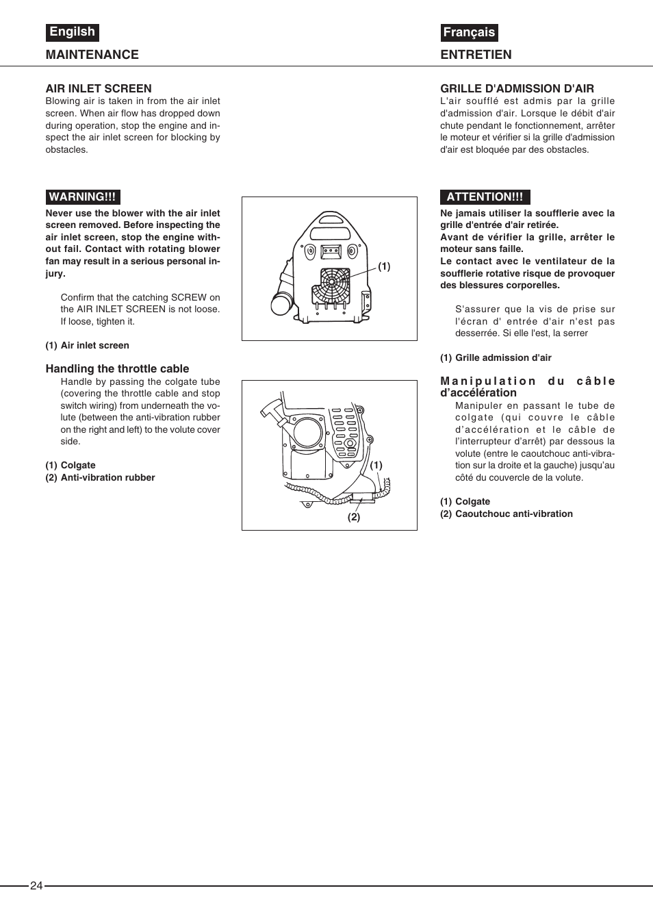 Zenoah EB6200 User Manual | Page 24 / 32