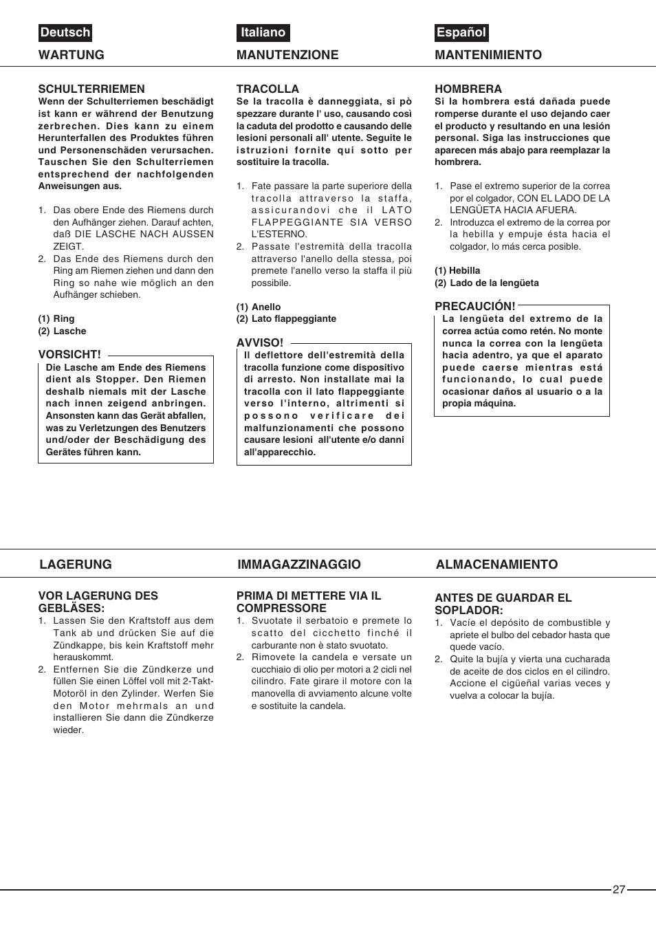 Zenoah EB6200 User Manual | Page 27 / 32