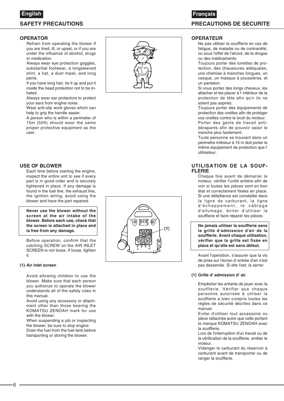 Zenoah EB6200 User Manual | Page 6 / 32