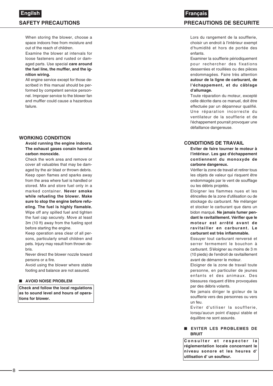 Zenoah EB6200 User Manual | Page 8 / 32