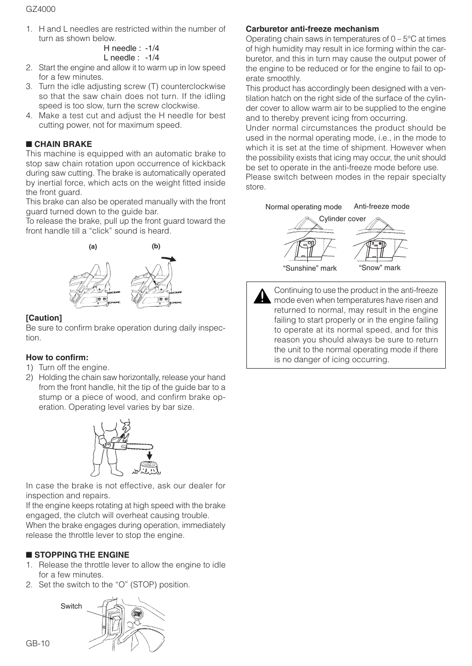 Zenoah GZ4000 User Manual | Page 10 / 15