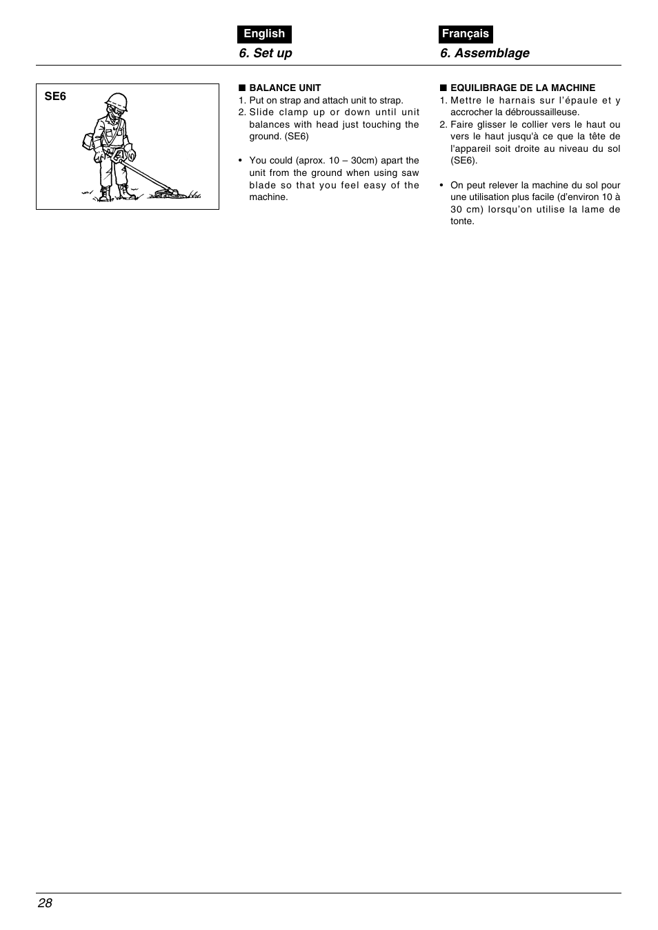 Set up 6. assemblage 28 | Zenoah BC535DLM User Manual | Page 28 / 60