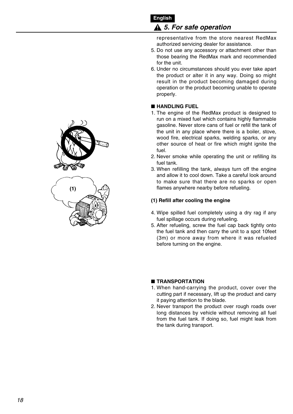 For safe operation | Zenoah EXZ2401S User Manual | Page 18 / 112