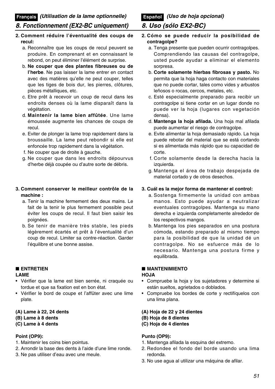 Zenoah EXZ2401S User Manual | Page 51 / 112