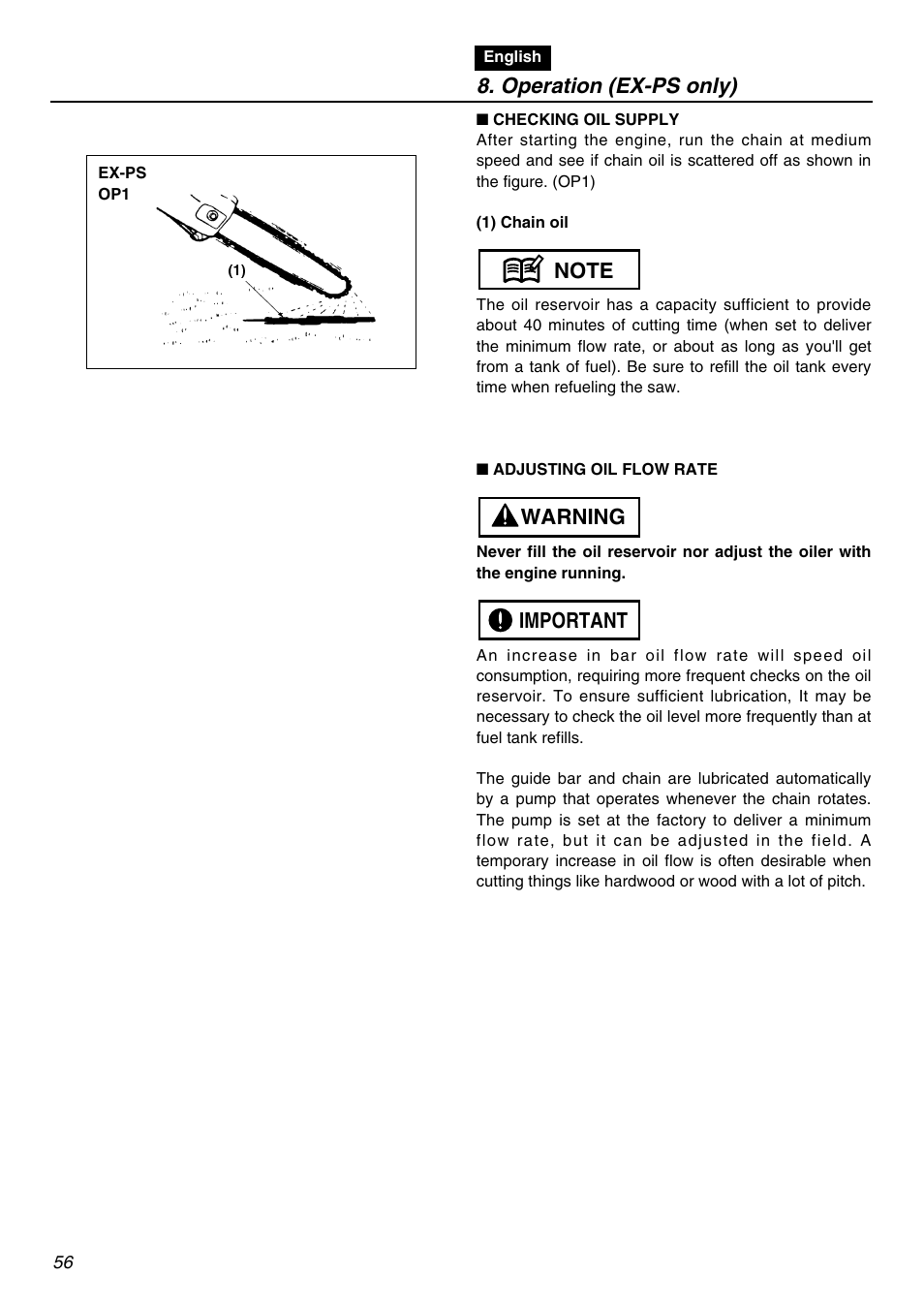 Operation (ex-ps only) | Zenoah EXZ2401S User Manual | Page 56 / 112