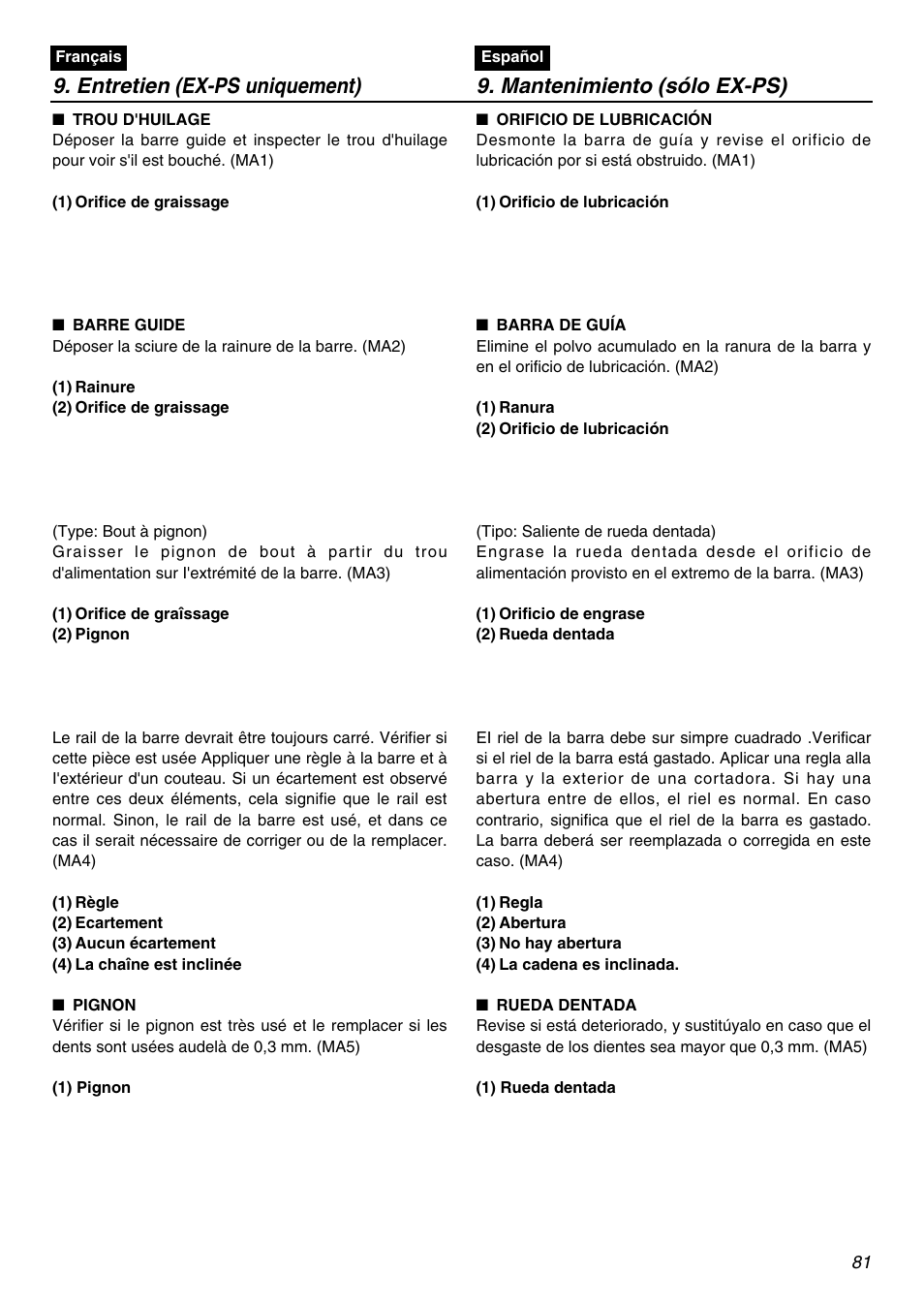 Zenoah EXZ2401S User Manual | Page 81 / 112