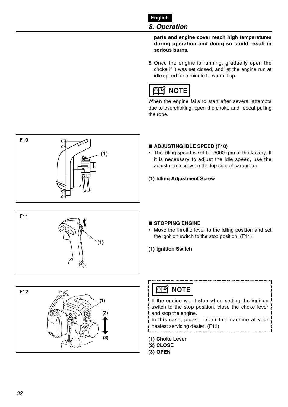 Operation | Zenoah EBZ3000RH User Manual | Page 32 / 60