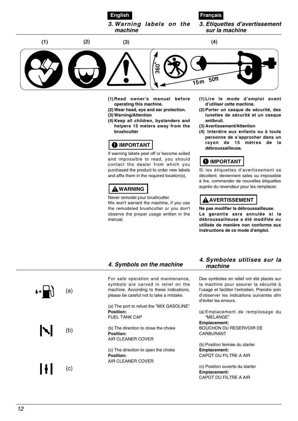 Zenoah BC2602DLM User Manual | Page 12 / 60