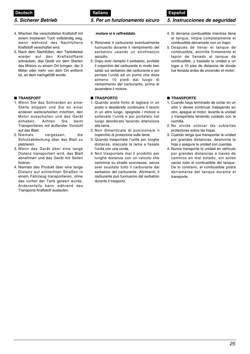 Zenoah BC2602DLM User Manual | Page 25 / 60