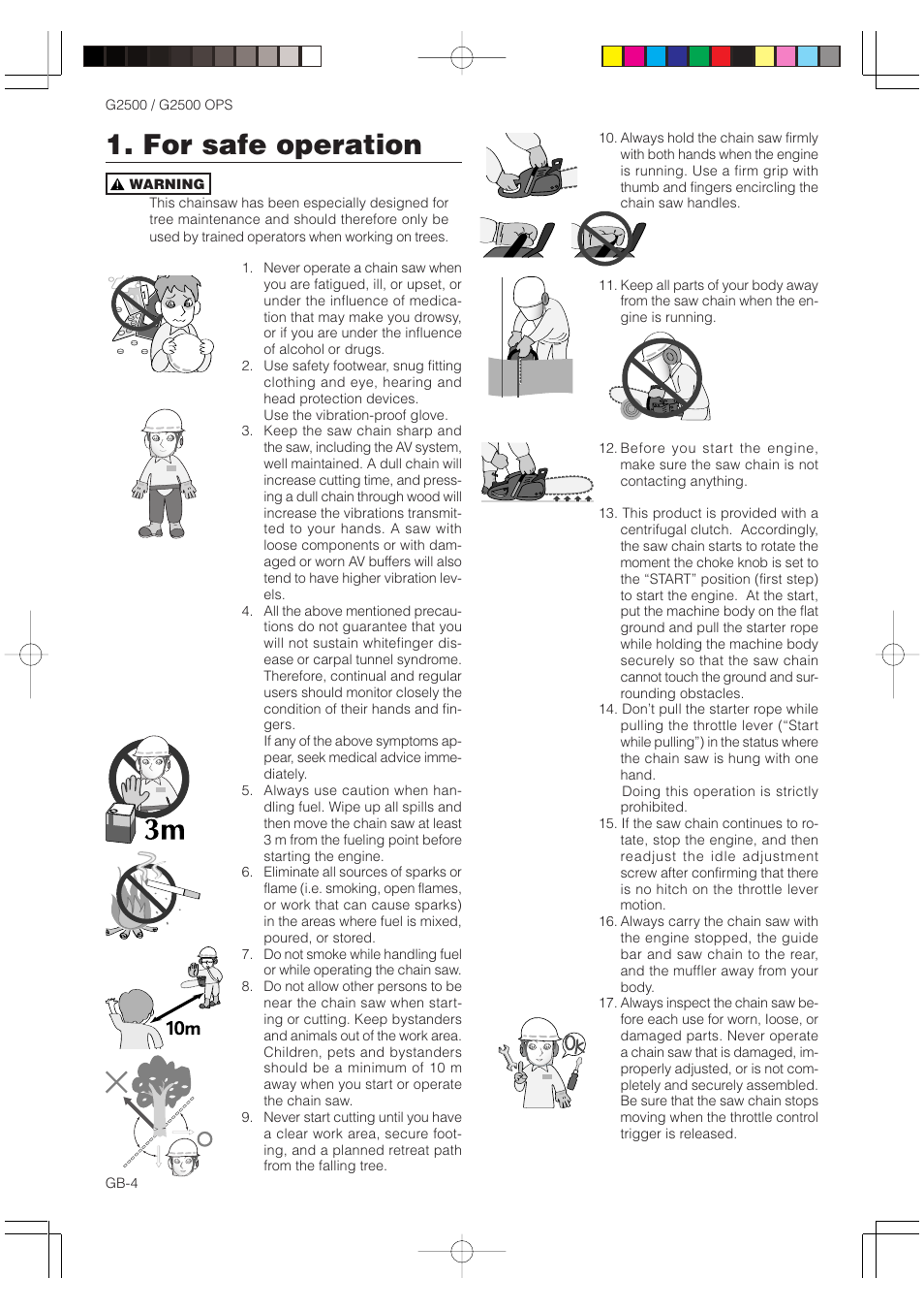 For safe operation | Zenoah G2500 OPS User Manual | Page 4 / 19