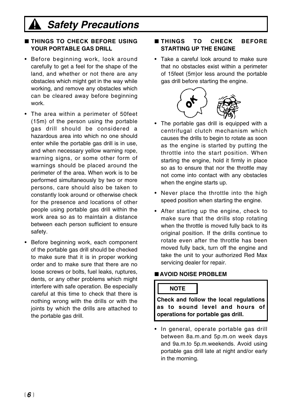 Safety precautions | Zenoah EDG2300 User Manual | Page 6 / 24