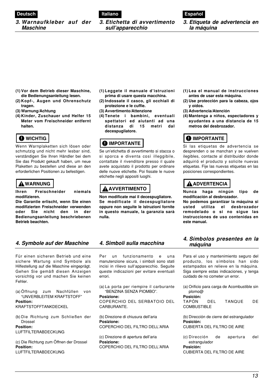 Zenoah BCX2601DL User Manual | Page 13 / 72
