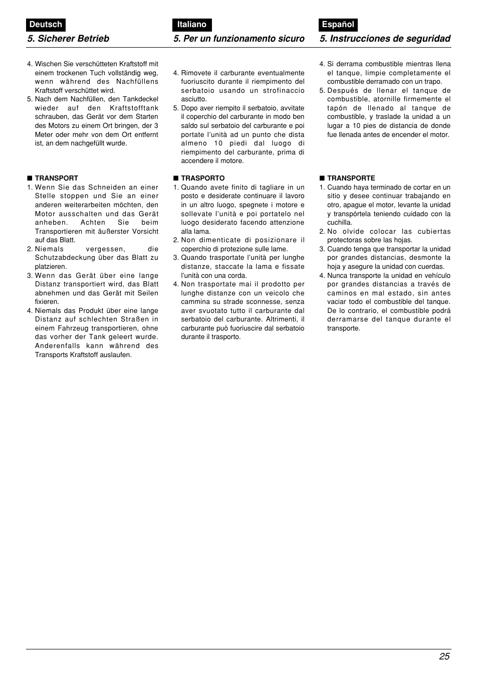 Zenoah BCX2601DL User Manual | Page 25 / 72