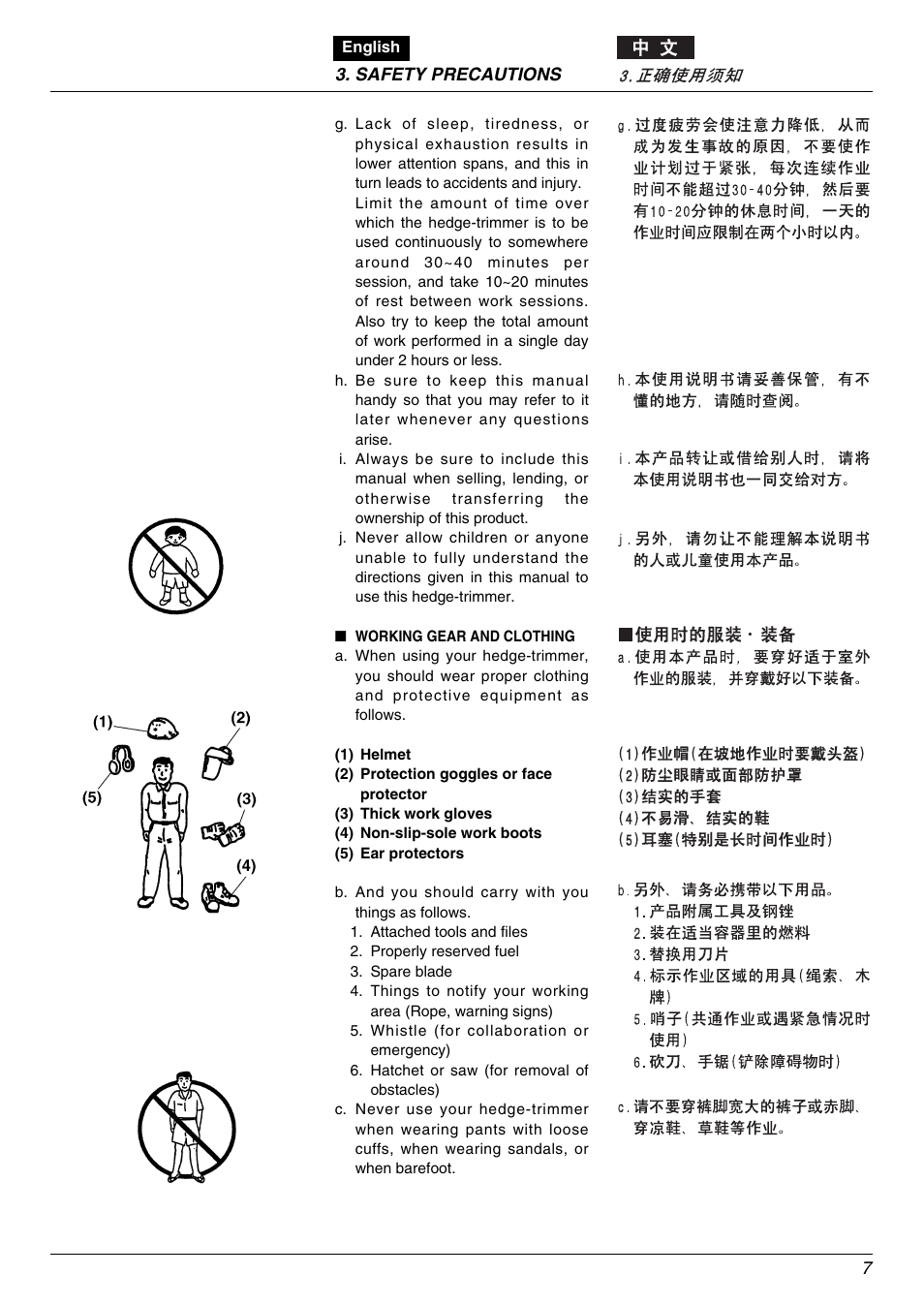 Zenoah HTZ7510 User Manual | Page 7 / 24