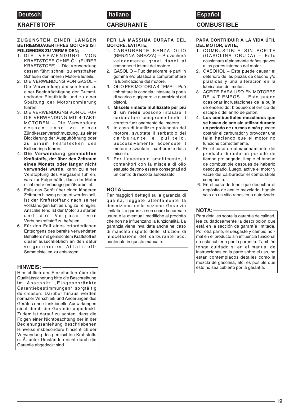 Zenoah EB440 User Manual | Page 19 / 34