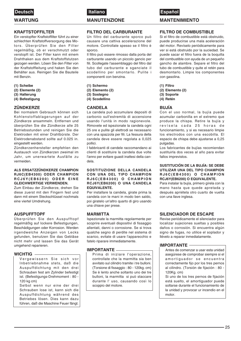 Zenoah EB440 User Manual | Page 25 / 34