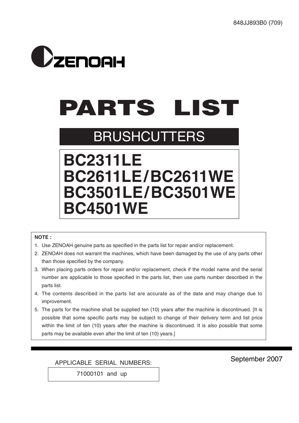 Zenoah BC2311LE User Manual | 19 pages