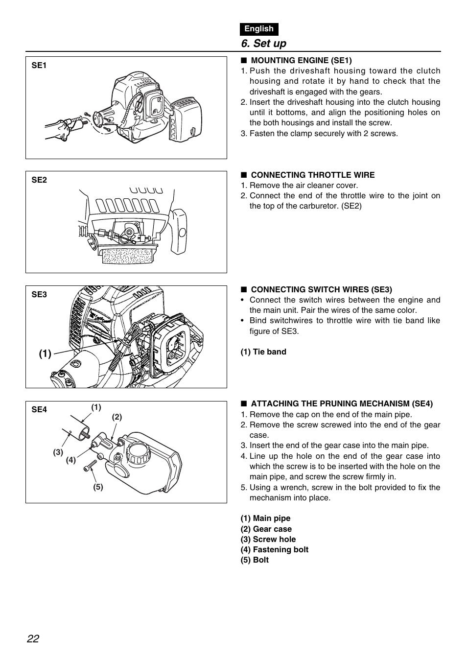 Set up | Zenoah RedMax PSZ2401 User Manual | Page 22 / 68