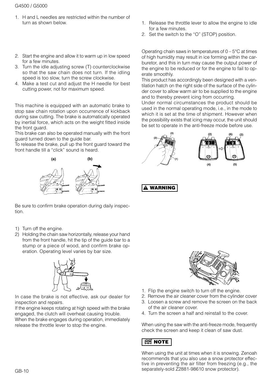 Zenoah G4500 User Manual | Page 10 / 15